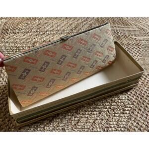 Vtg. Misukoshi Silk brocade clutch purse with box